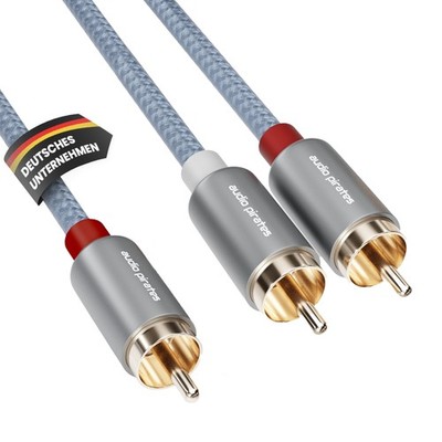 audio pirates 2x1 Y-RCA Cinch Kabel 24K vergoldet, OFC PF
