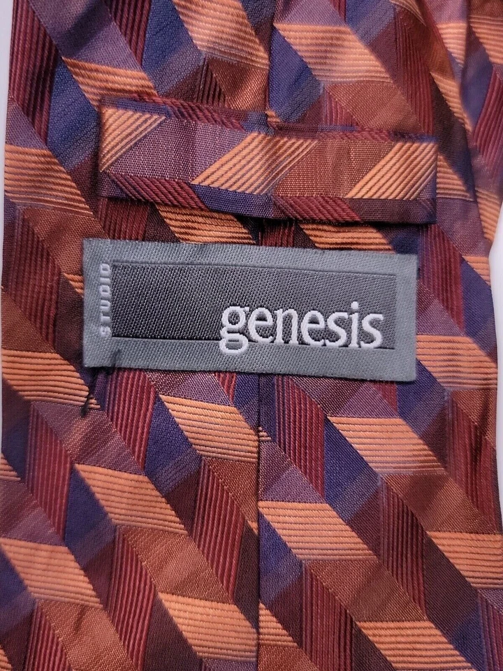 Мужской официальный галстук Genesis 64 дюйма Lx3,75 дюйма W многоцветный галстук - Изображение 3 из 4