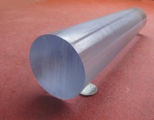 Polycarbonate Round Rod 2.50"  Diameter x 12" Length, Natural