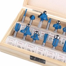 15Pcs Carbon Milling Cutter Router Bit Set Tungsten Carbide Router 1/4" Shank