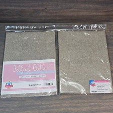 Zweigart Belfast Linen 32 Count Cross Stitch Fabric Raw Silver FQS Lot of 2 Size