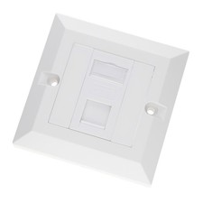 RJ45 Face Plate Wall Sockets Cat6 Single 1 Port with Keystones Jack