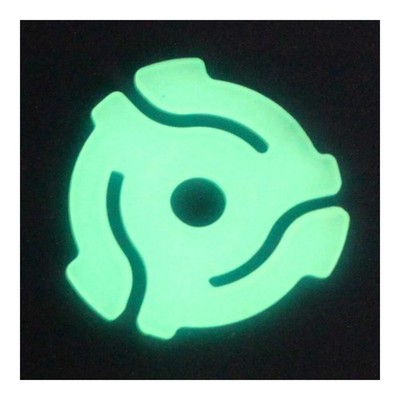 1 Glow in the Dark 7'' Inch 45 Vinyl Record Insert Adaptors, Spindles, Centres