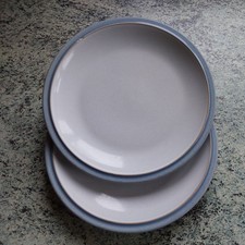 2 Denby light Blue Jetty Side Plates light blue + white 7.25 inch (see pictures)