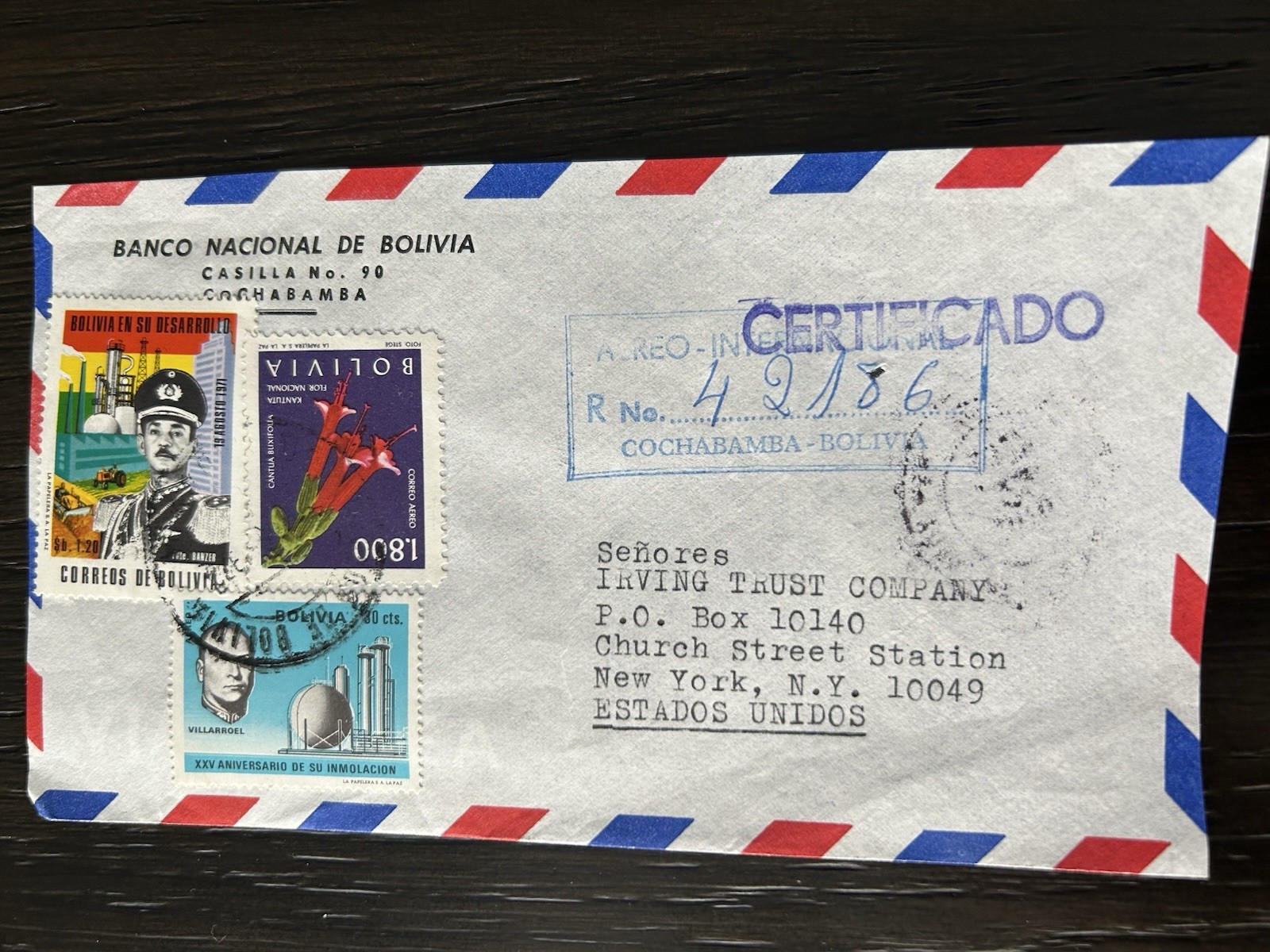 Bolivia / 1972 Cover To U.S.