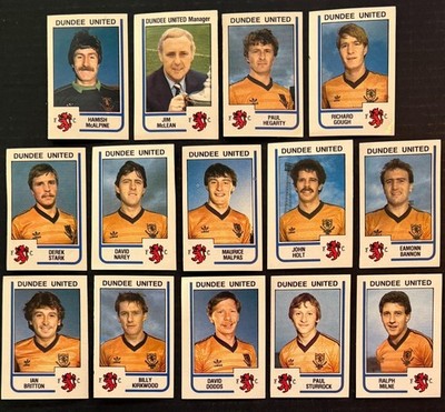 Panini Football 84 - Complete Team Set Dundee United 14/14