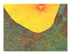Landscape Abstract 11x14 Giclee "Impressions of Sunrise"Original Art by JH Brown