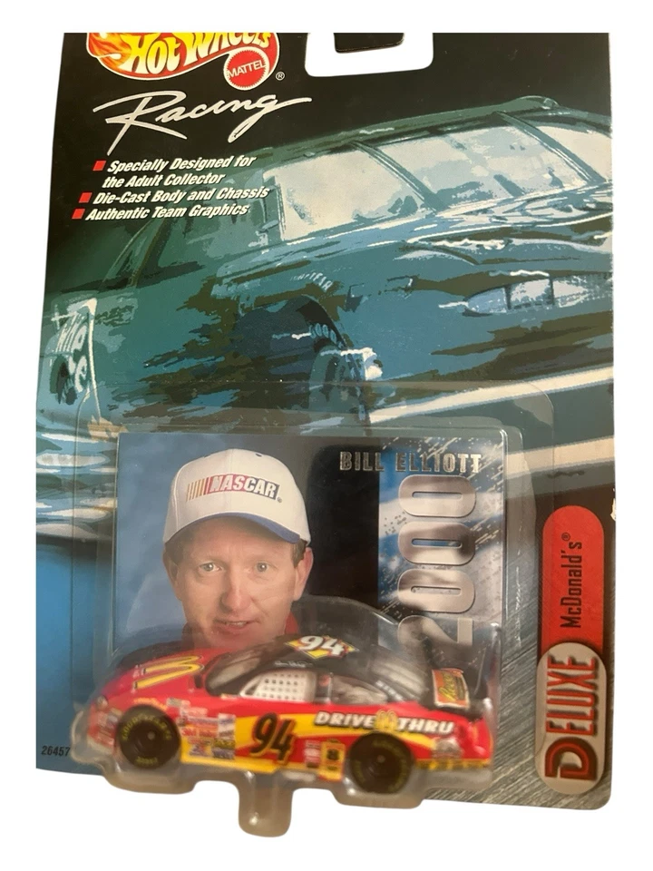 Coche de carreras Nascar Hot Wheels Bill Elliott 94 Mcdonald's vintage 1999 Mattel Foto 3 de 3