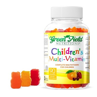 Greenfield Nutritions Halal Multivitamin for Kids 90 Count (Pack of 1), Clear 