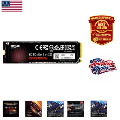 Elevate Your System with 1TB Silicon Power NVMe 4.0 SSD - 5,000 MB/s Read Speed