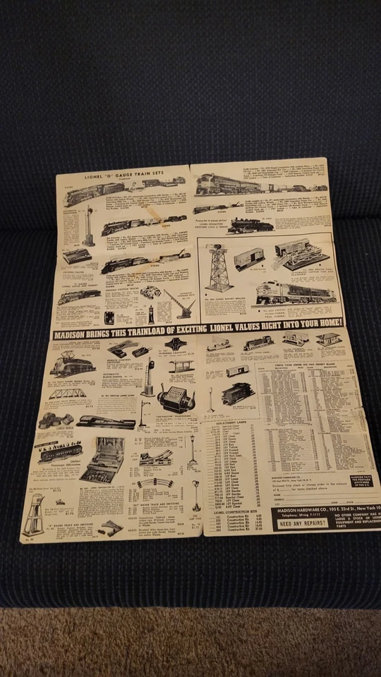 Catálogo de folletos vintage Madison Hardware-Lionel años 50 Foto 3 de 4