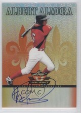 2012 Leaf Valiant Orange 95/99 Albert Almora #VA-AA1 Auto 2x6