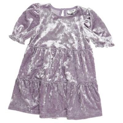 KappAhl, Kleid, Größe: 86/92, Lila, Elasthan/Polyester, Einfarbig, Velours #hcP