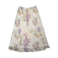 Butter Yellow Floral Fairy Midi Skirt Cottagecore Y2K Style 2000s Grannycore