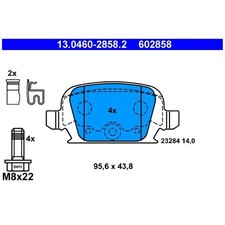 Satz Bremsbeläge Bremsklötze hinten für Opel Corsa C X01 Tigra X04 | 24196808
