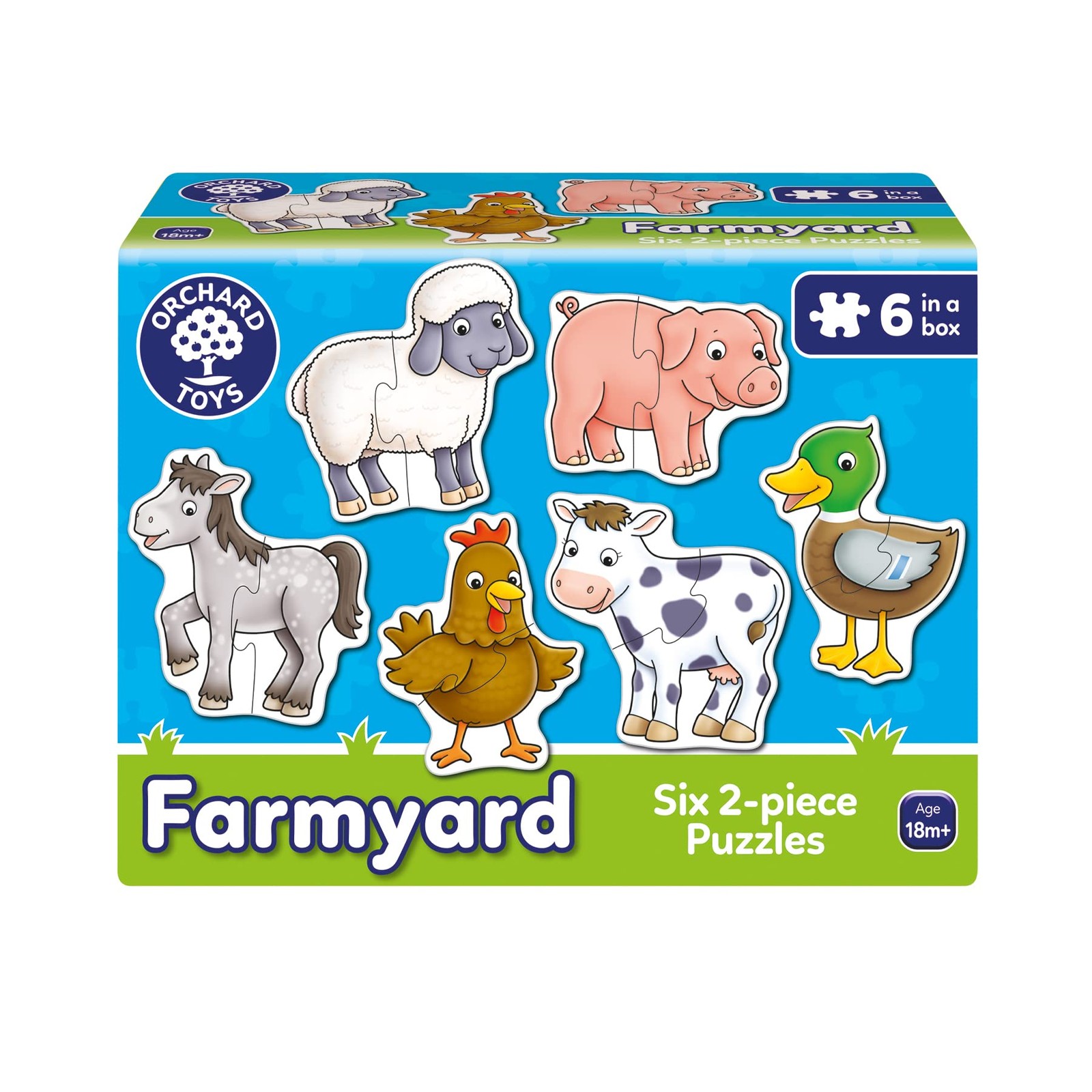 Пазлы Orchard Toys Farmyard Jigsaw шесть пазлов в коробке Пазлы из 2 частей для детей 4990₽