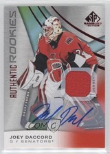 2019 Upper Deck SP Game Used Authentic Rookies Red Jersey Joey Daccord Auto 0v7
