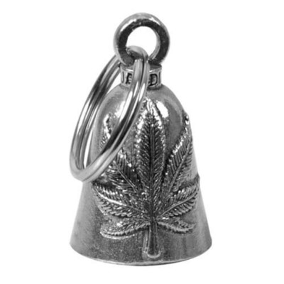 Biker Motorrad Guardian Bell Glocke Glücksbringer - Pot Leaf Key Anhänger US