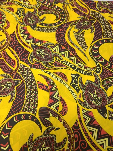 Hawaiian Fabric Cotton Blend Lie, Turtle, Ipu, Floral Print Around 3 Yards 3Lot - Picture 7 of 15