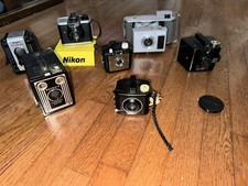 Lot Of 7 Vintage Cameras Untested For Parts Or Repair Brownie Polaroid Argus