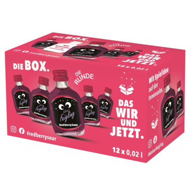 Kleiner Feigling Red Berry Sour Premium Likör Der Party Shot 12er