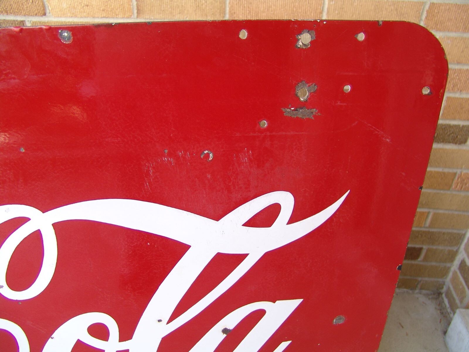 1930 s COCA COLA Double Sided 36 Inch Tall X 60 Inch Wide 1930-s-coca-cola-double-sided-36-inch-tall-x-60-inch-wide