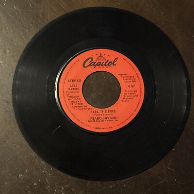 Vintage Record, PEABO BRYSON: FEEL THE FIRE & A FOOL ALREADY, 45