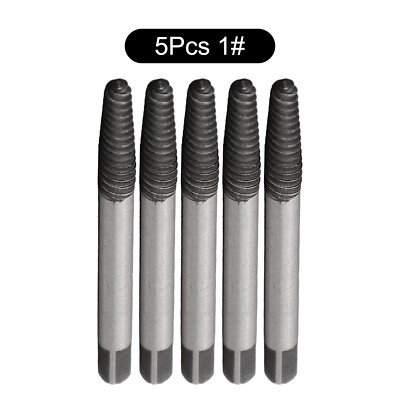 5pc 1# Screw Extractor Set Easy Out Drill Bits Guide Damaged Broken Bolt Remover