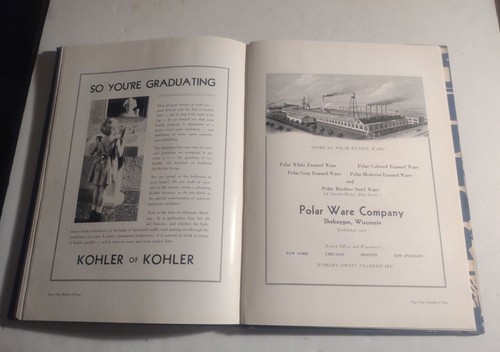 Annuario vintage 1935 The Sheboygan High School Lake Breeze con firme. - Foto 10 di 11