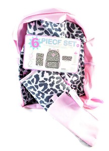 cheetah print pink backpack