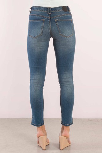 Res Denim Trash Queen Cropped Skinny Jeans in Dark Dreamz Size 25 - Picture 4 of 4