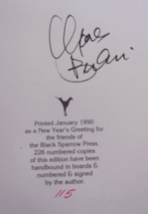 Charles Bukowski / we ain't got no money honey but we got Limited