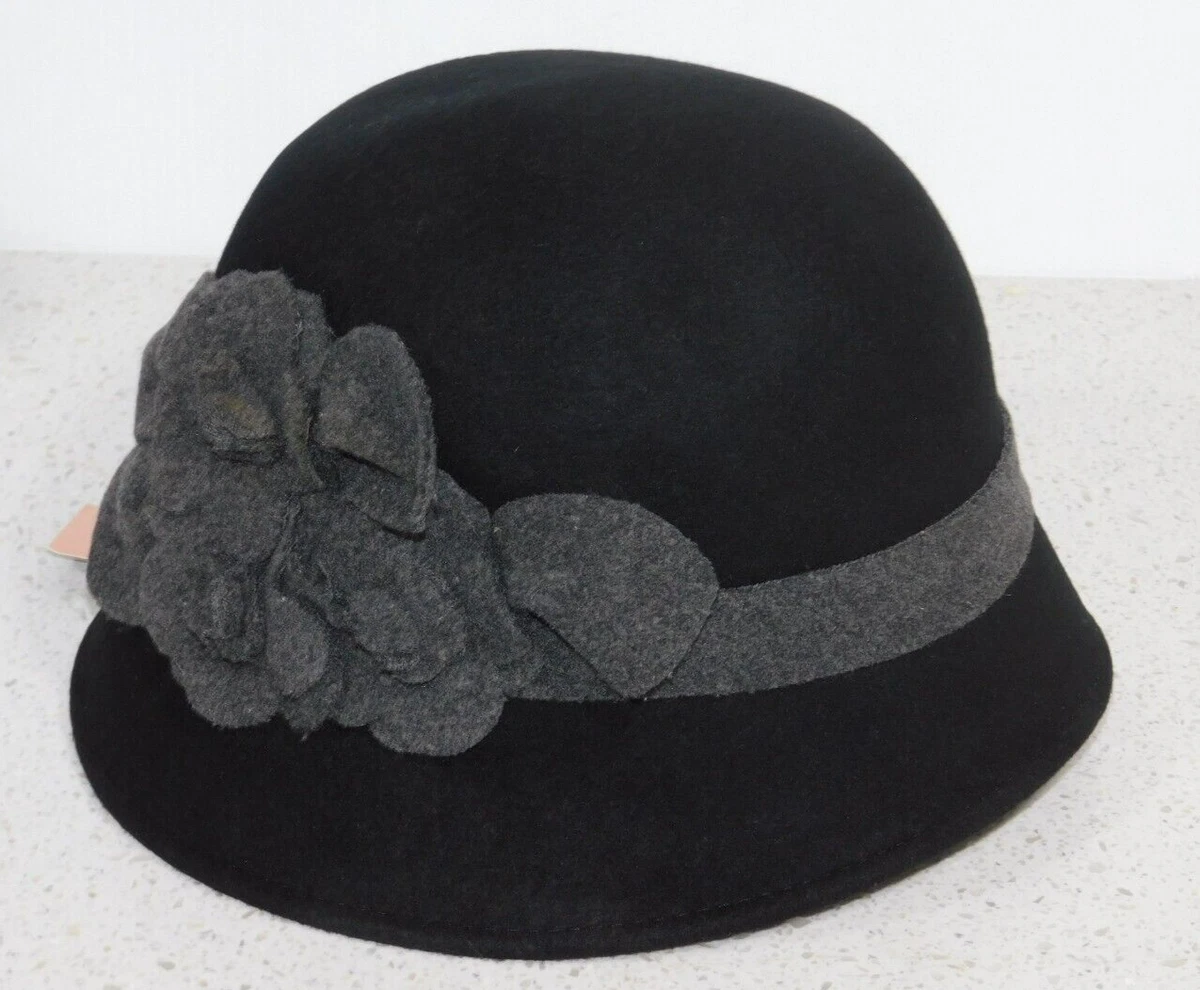 Betmar Woman’s Grey, Merino Wool, Chic Side Cloche Hat Small/Medium Sized Betmar Knotted Cloche – Hats.com main image 2