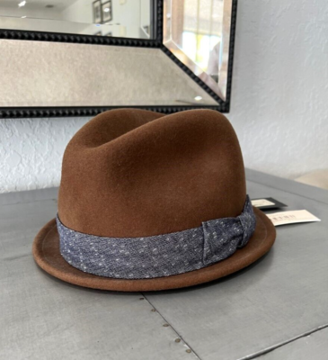 New Rag and Bone Chestnut Center Dent Fedora 100% Wool Hat  display picture 2