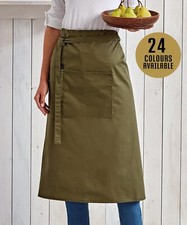 Long Waist Bar Apron With Pocket Restaurant Bar Waiter Waitress Cafe Uniform