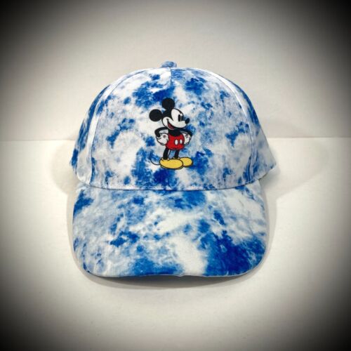 YOUTH MICKEY MOUSE HAT blue white tie dye acid wash disney kids boy/girl NEW NWT