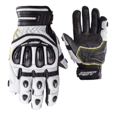 RST Tractech EVO 4 kurze Leder Motorradhandschuhe - Weiß