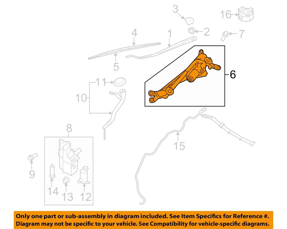 Motor limpiaparabrisas usado se adapta a: Infiniti M35 2008 grado A Foto 3 de 4