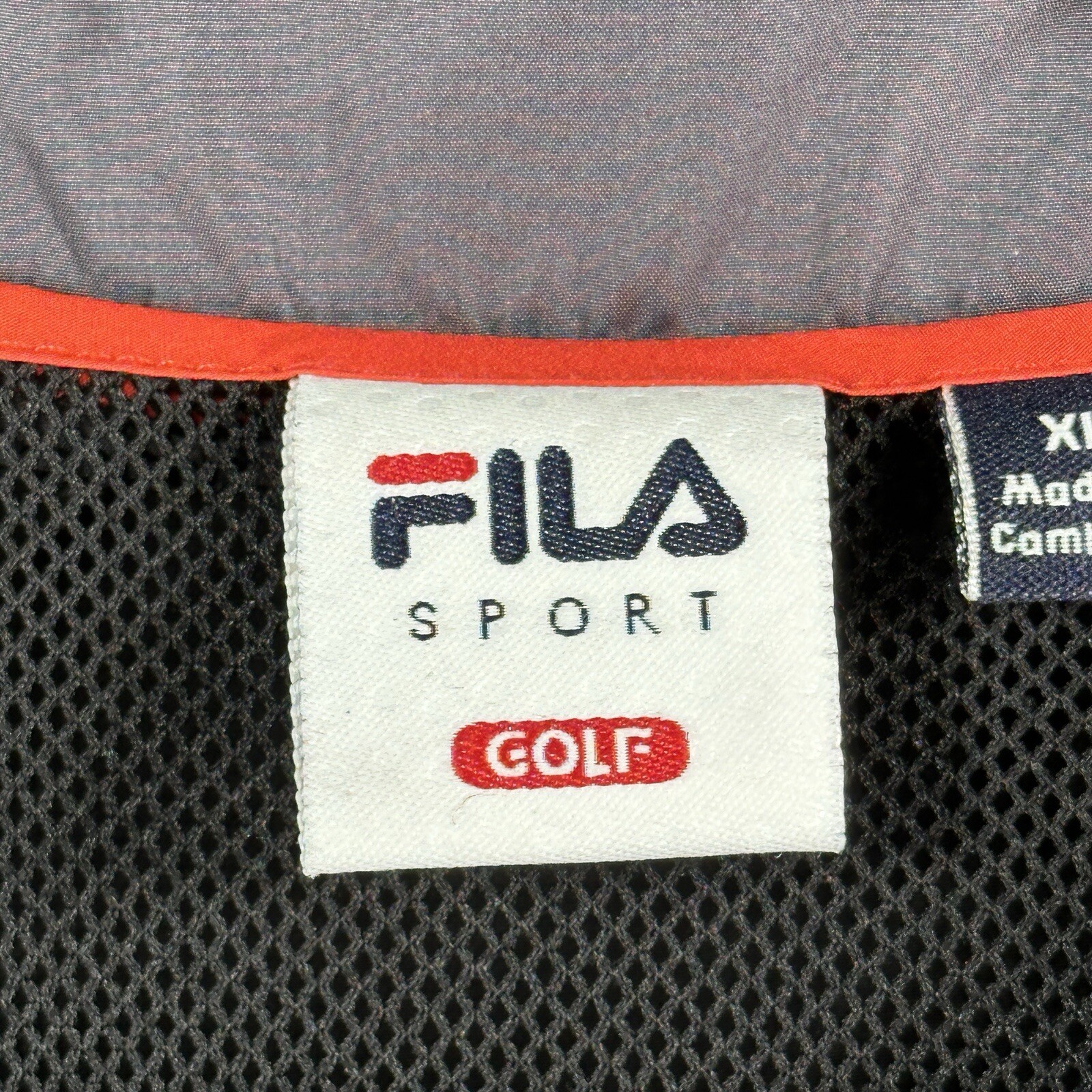 Giacca a vento FILA Golf XL Color Block Sport mezza zip pullover manica lunga giacca