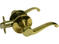 New Polished Brass Passage Lever Handle Door Lock lockset for HallWay or Closet