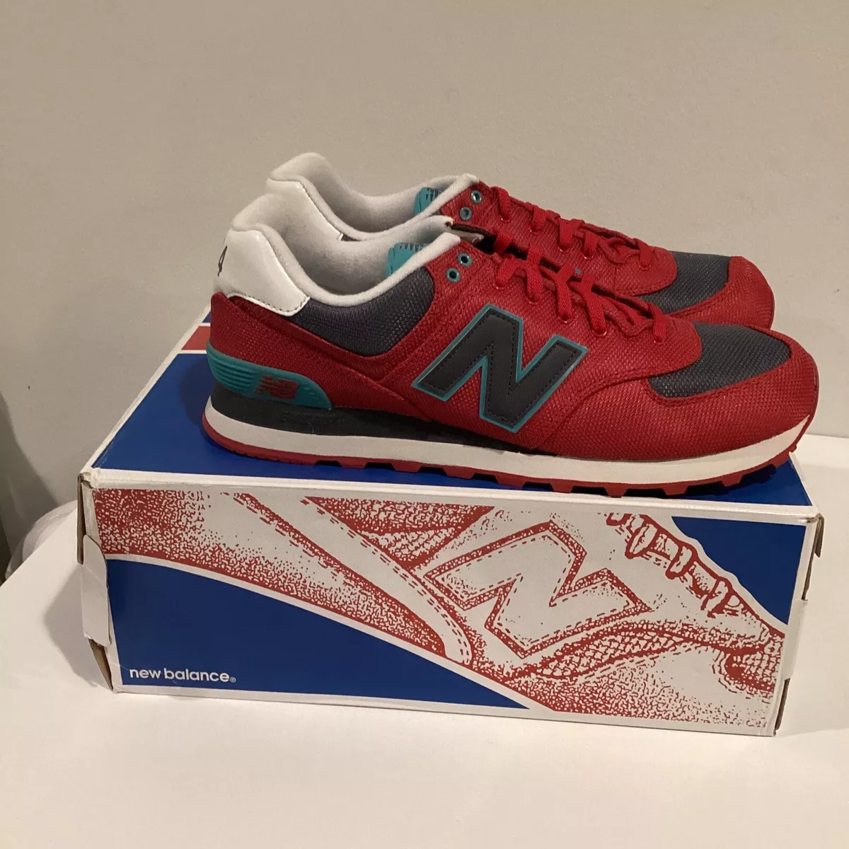 New balance 574 deals red and blue
