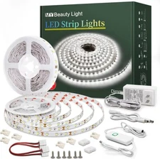 Led Strip Lights 50.5ft White Dimmable Light Flexible 50.5FT, 