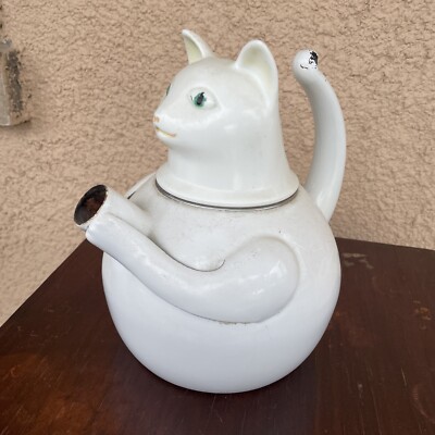 vintage cat ティーポット 猫 enesco 置物 陶器 vintage cat ティーポット 猫 enesco 置物 陶器