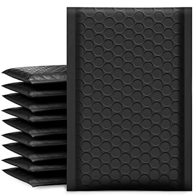 50 Pcs Black Bubble Wrap Mailers Poly Padded Envelopes with Self-Adhesive Seal