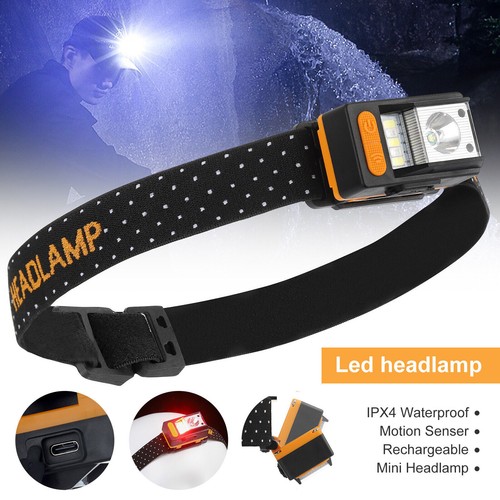 Headlamp LED USB-C rechargeable, red light headlamp with 7 light modes camping - Picture 11 of 11