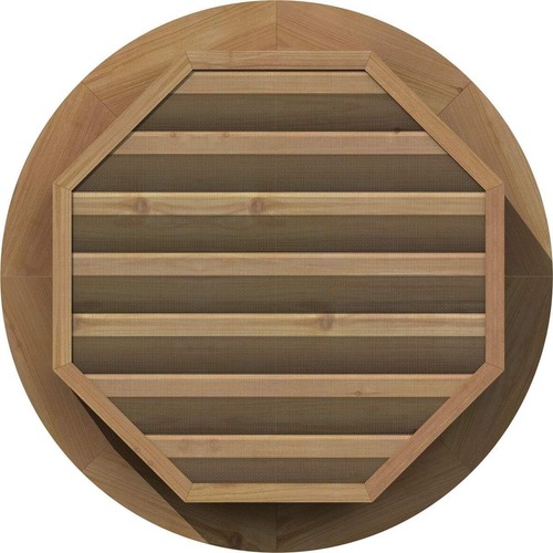 Ekena Millwork Gable Louver Vent 23" Round Unfinished Smooth Western Red Cedar - Picture 4 of 8