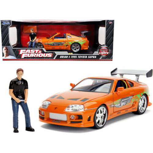 Brians Toyota Supra Orange avec Graphiques Fast Maroc