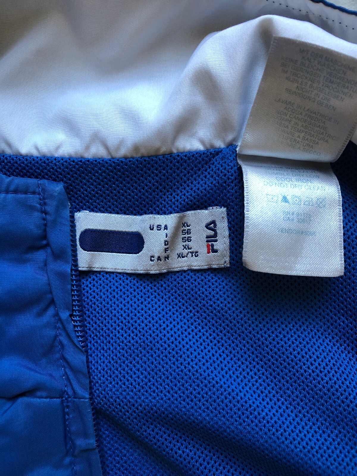 Giacca a vento FILA uomo blu usata taglia XL