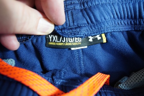 Under Armour Youth Loose Fit Athletic Pants Blue Track Gym Pants YXL Logo - Picture 8 of 8