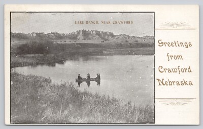 Vtg Post Card Greetings From Crawford, Nebraska I75